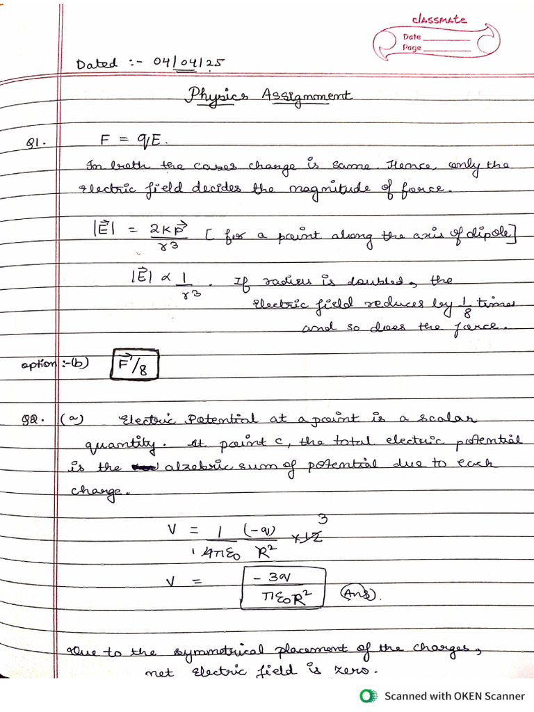 Phy Assignment 04-04-25 | PDF