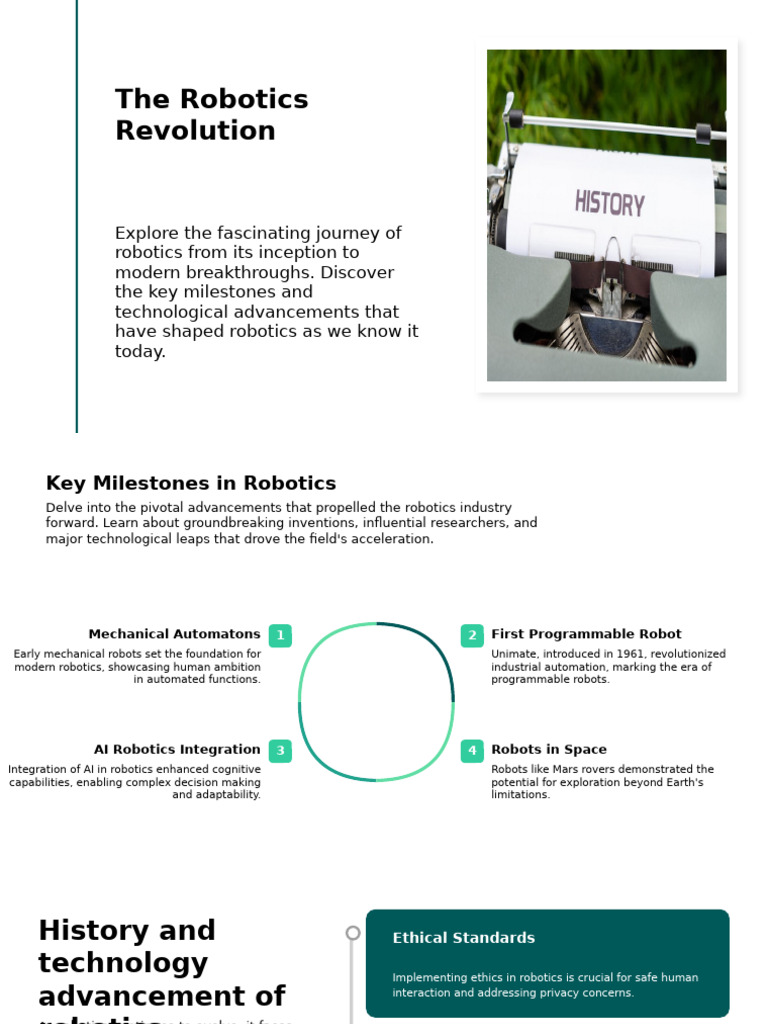 Key Milestones in Robotics History | PDF | Robotics | Robot