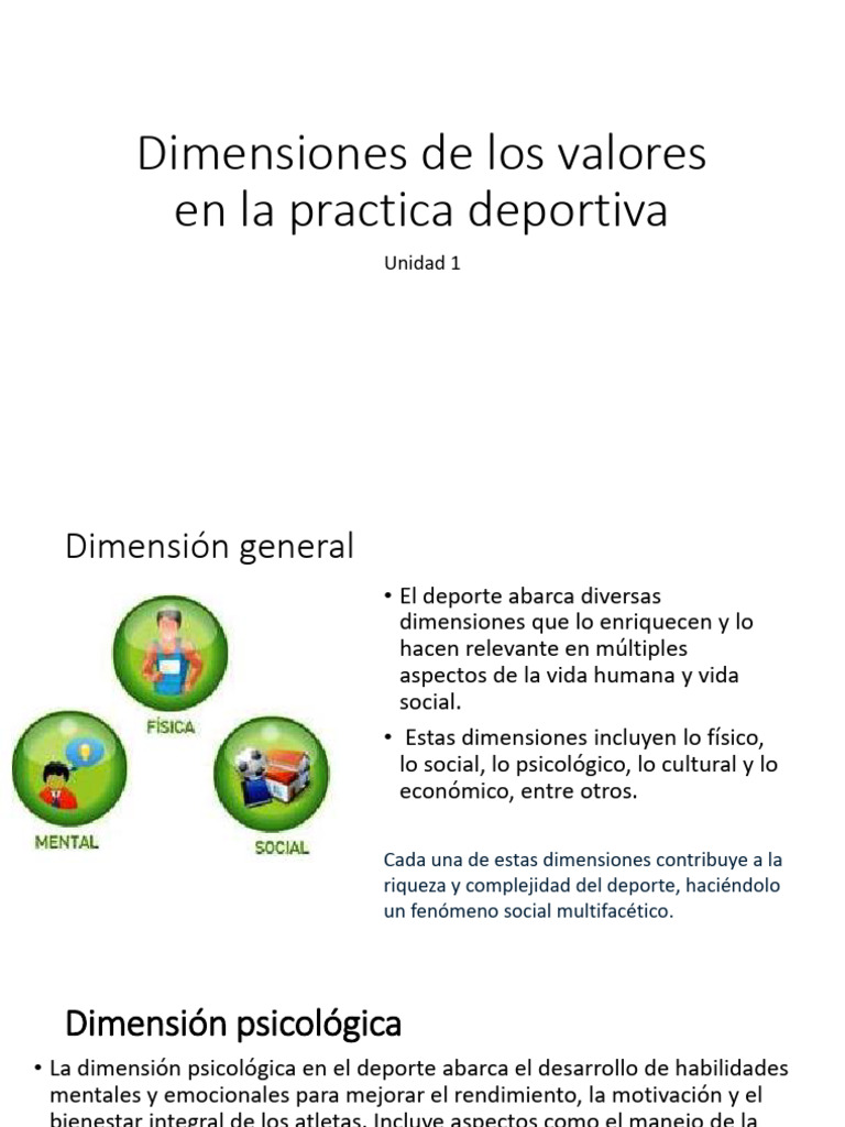 Dimensiones de los Valores en el Deporte | PDF | Deportes | Terapia física