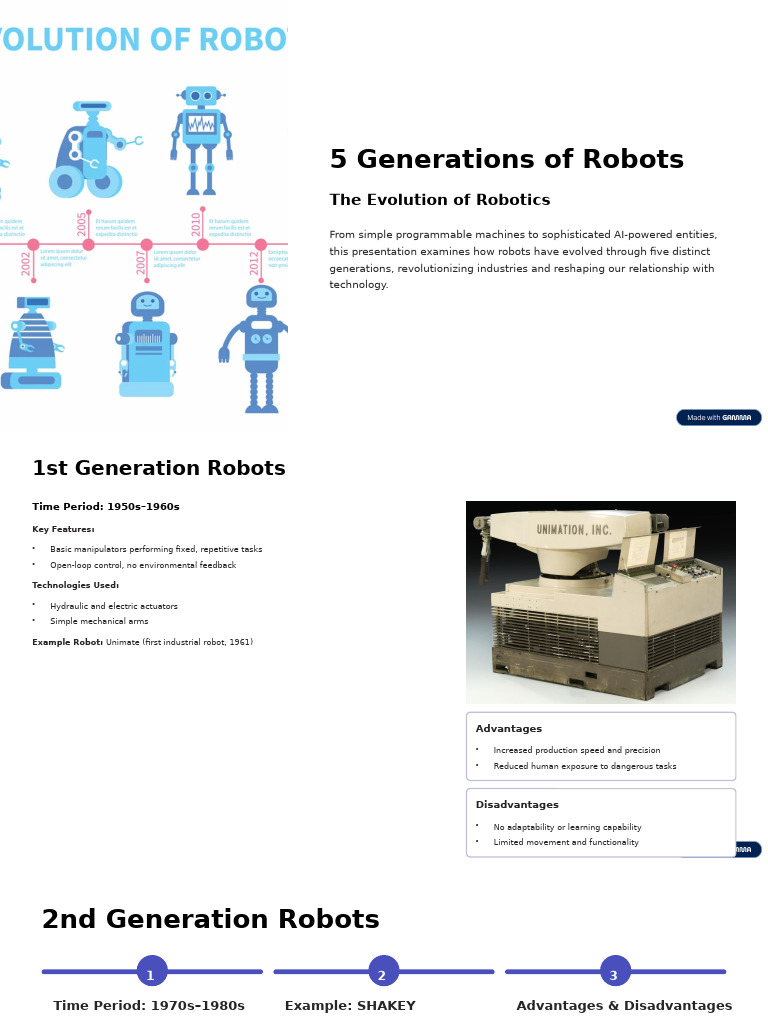 Evolution of Robot Generations | PDF | Robot | Robotics
