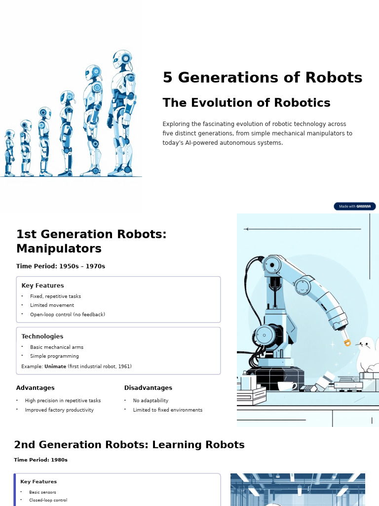Evolution of Robot Generations | PDF | Robotics | Robot