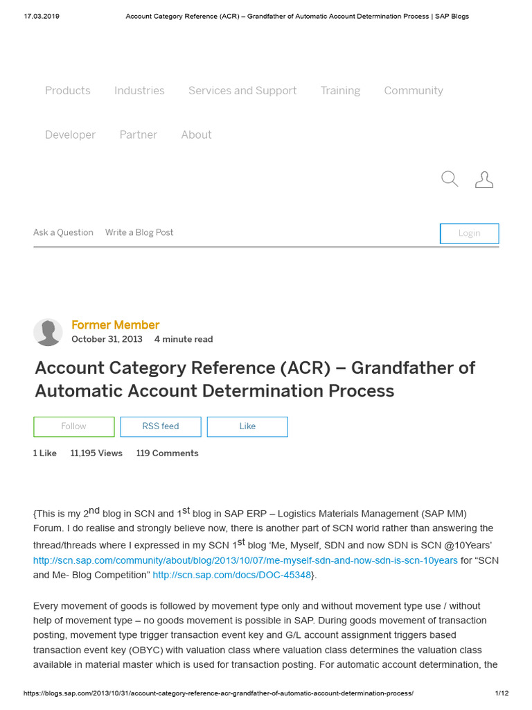 ACR in Automatic Account Determination | PDF | Valuation (Finance ...