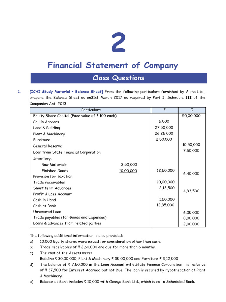 Company Financial Statements Preparation | PDF | Equity (Finance) | Expense