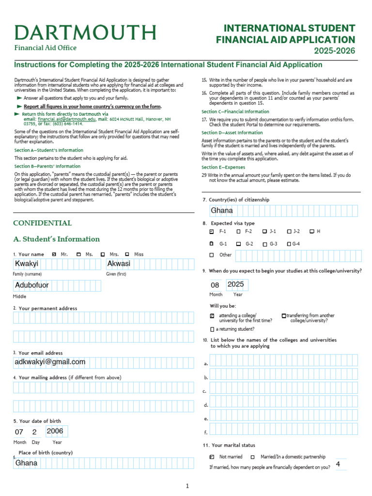 International Student Financial Aid Guide | PDF | Expense | Debt