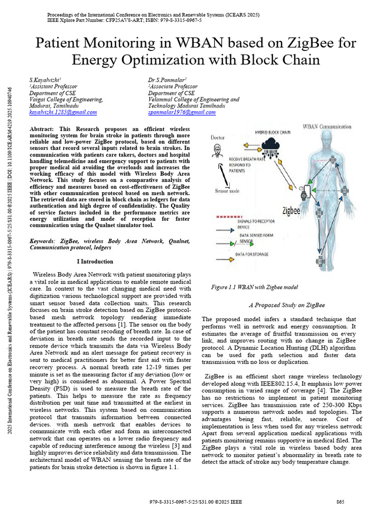 ZigBee-Based Patient Monitoring System | PDF | Computer Network ...