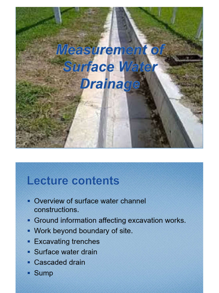 BQS601 Surface Water Drainage | PDF | Concrete | Storm Drain