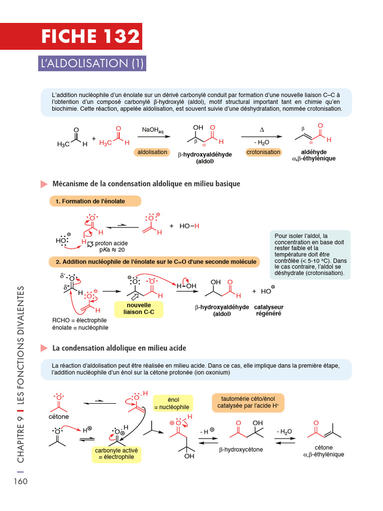 Mécanisme de l'aldolisation et crotonisation | PDF | Composés chimiques ...