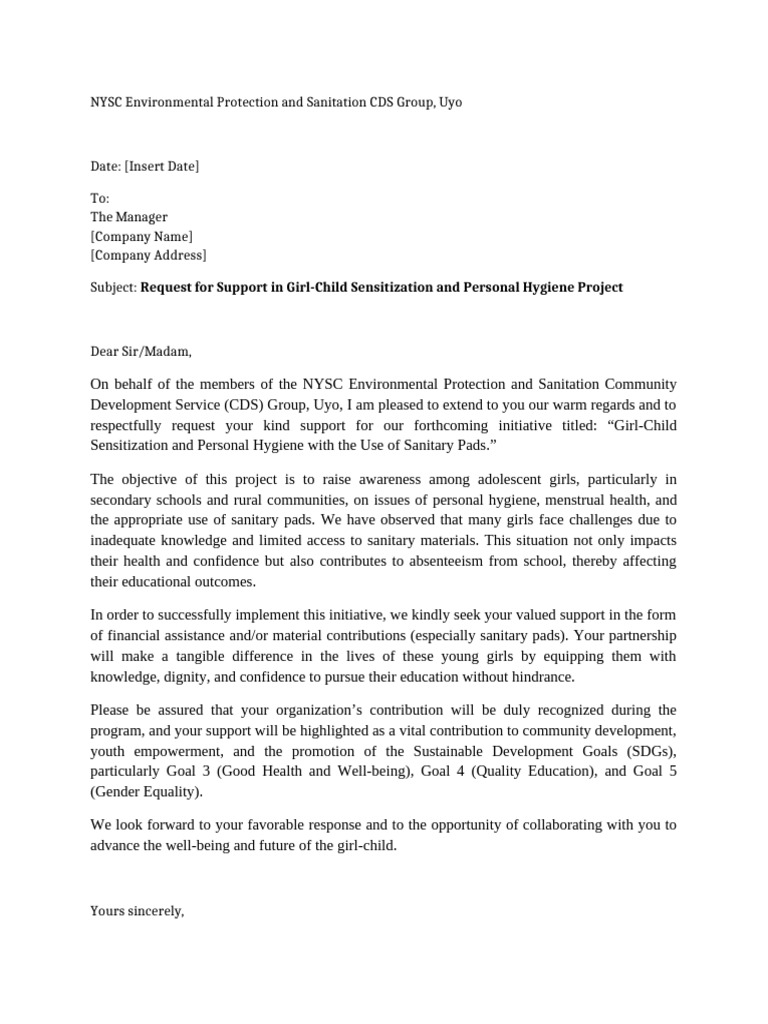 UN Standard Request Letter On How To Source For Fund | PDF