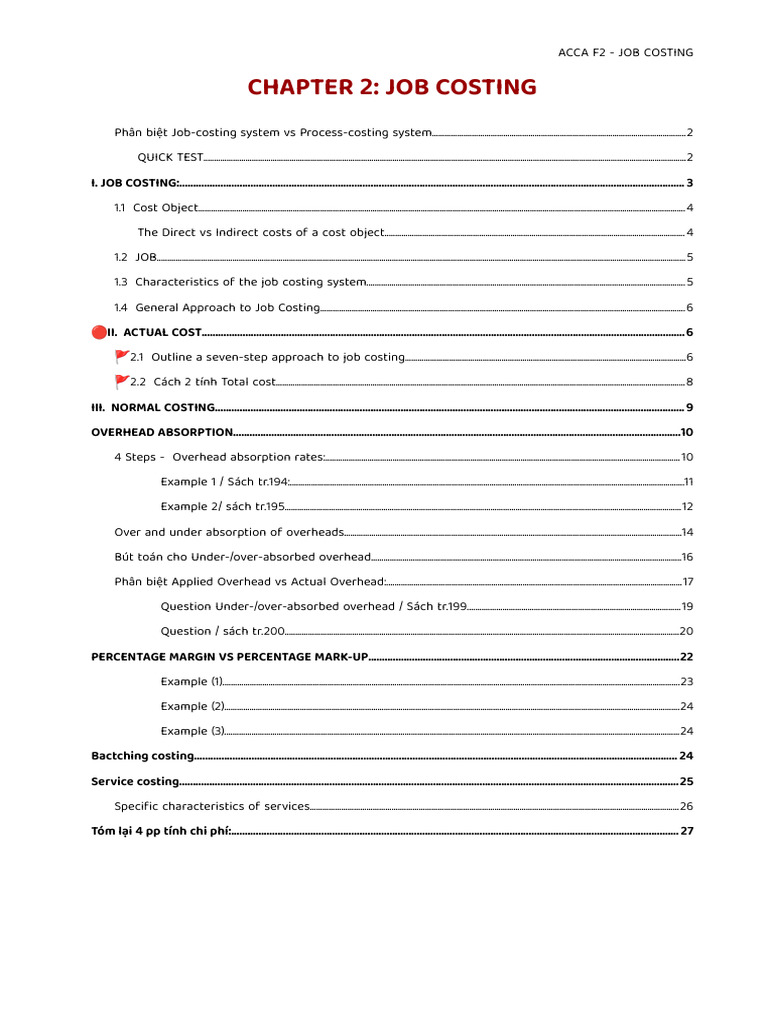 Chapter 2 Job Costing | PDF