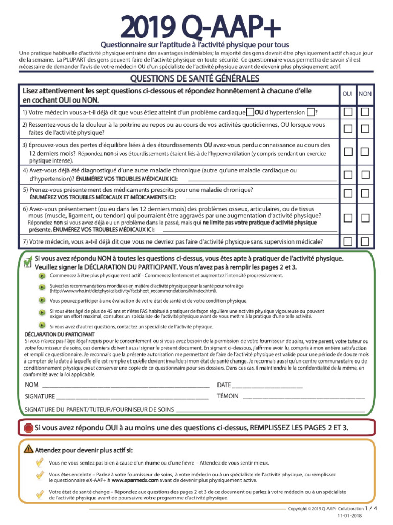 Questionnaires Chutes | PDF