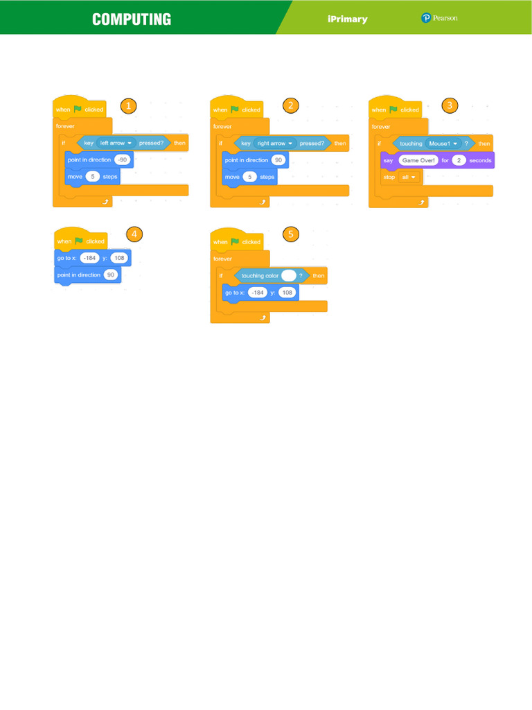 Cat-and-Mouse Scratch Coding Answers | PDF | Scratch (Programming Language)