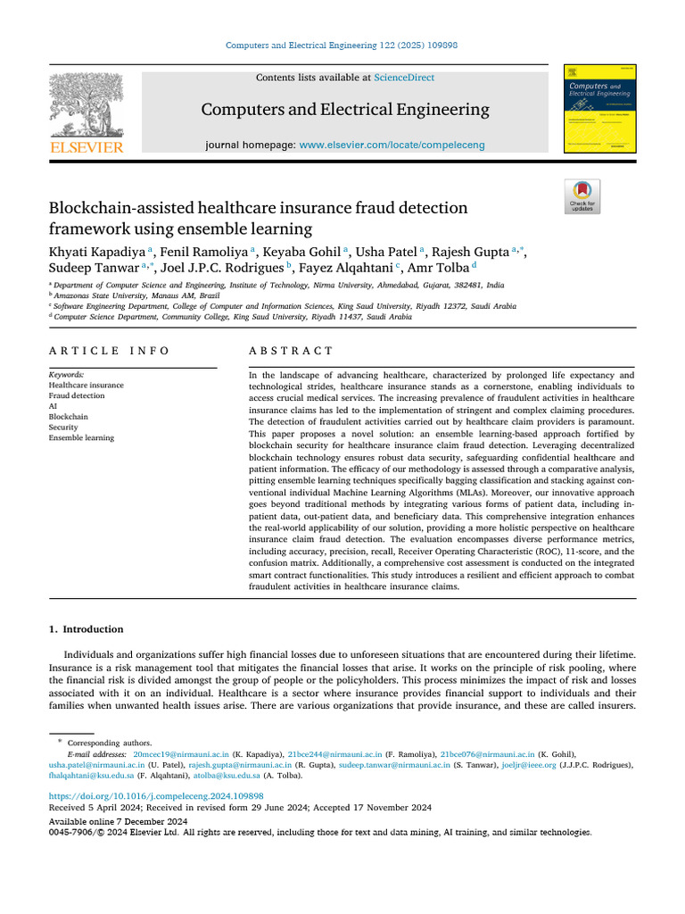 Blockchain Fraud Detection in Healthcare | PDF | Machine Learning ...