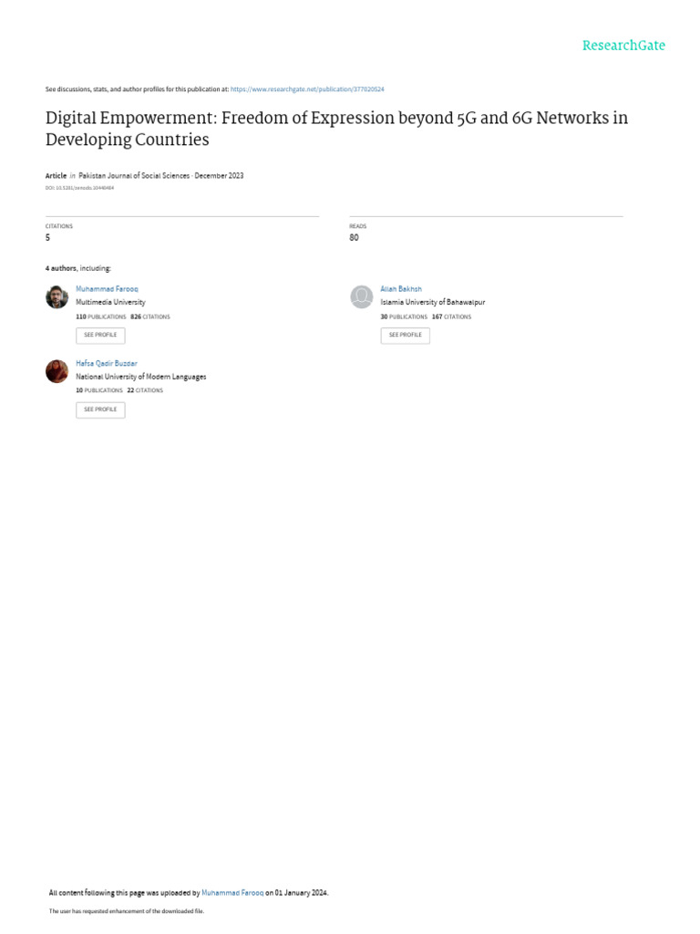 Digital Empowerment in Developing Nations | PDF | Freedom Of Speech ...