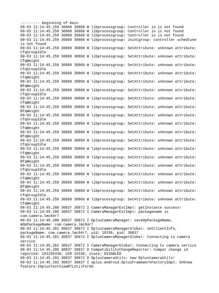 Camera Manager Error Logs Analysis | PDF | Software | Software Engineering