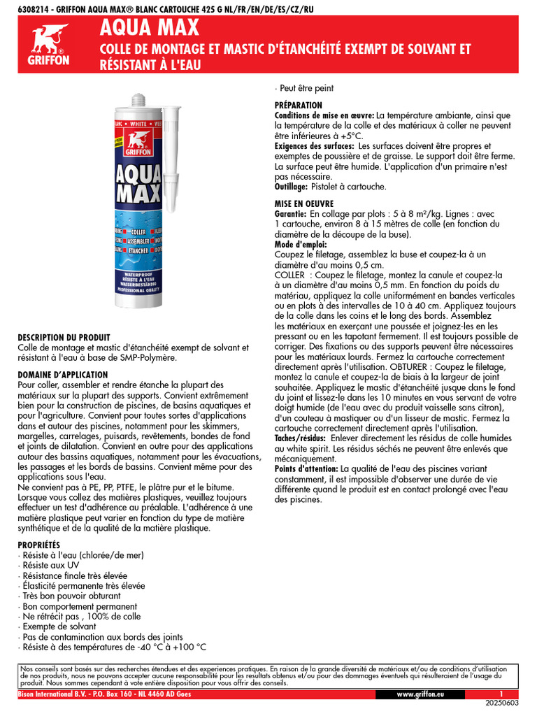 Colle et mastic étanche pour piscines | PDF | Piscine | Matériaux