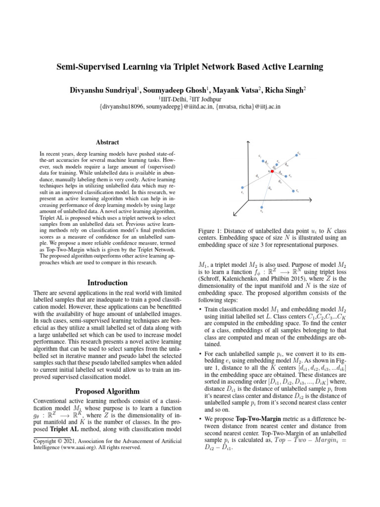 Triplet Network for Active Learning | PDF | Machine Learning | Deep ...