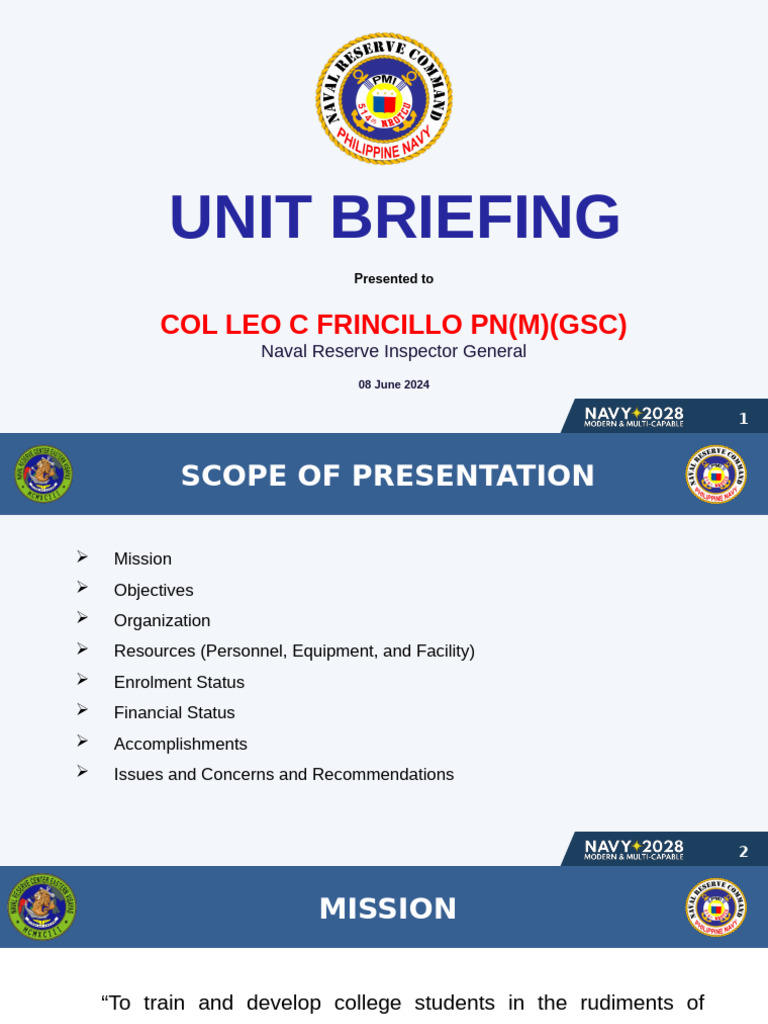 NROTC Unit Briefing Overview 2024 | PDF
