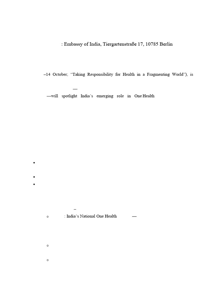 Embassy Event-Draft Concept Note | PDF | Medicine | Health Care