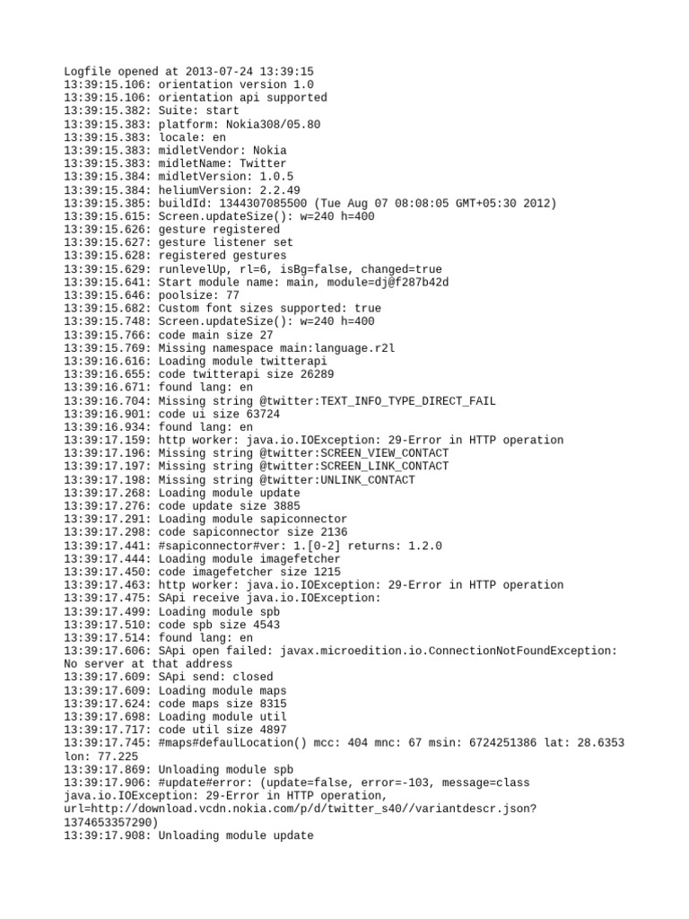 Client Log | PDF | Computing | Mobile Telecommunications