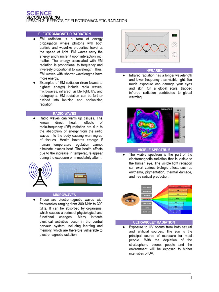 2q 03 Effects of Electromagnetic Radiation | PDF | Electromagnetic ...