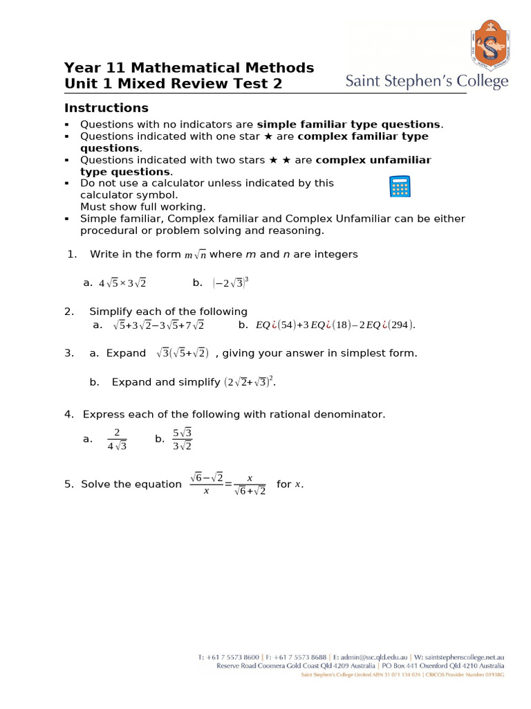 Solving Complex Unfamiliar Problems | PDF | Square Root | Function ...