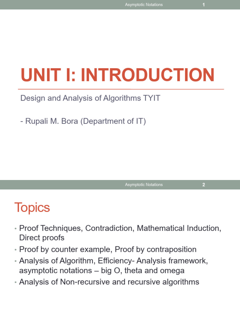 Introduction to Algorithm Analysis | PDF | Computational Complexity ...