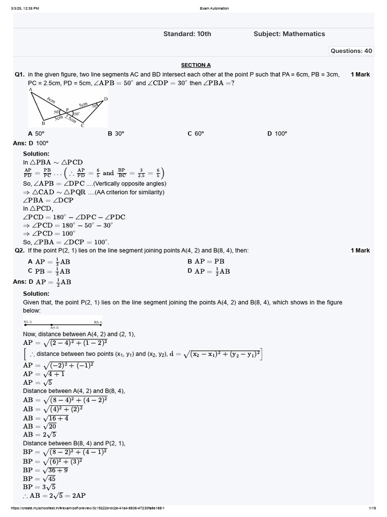 Sol Ch.6,7,8 Target Cbse 2025 | PDF | Trigonometry | Classical Geometry