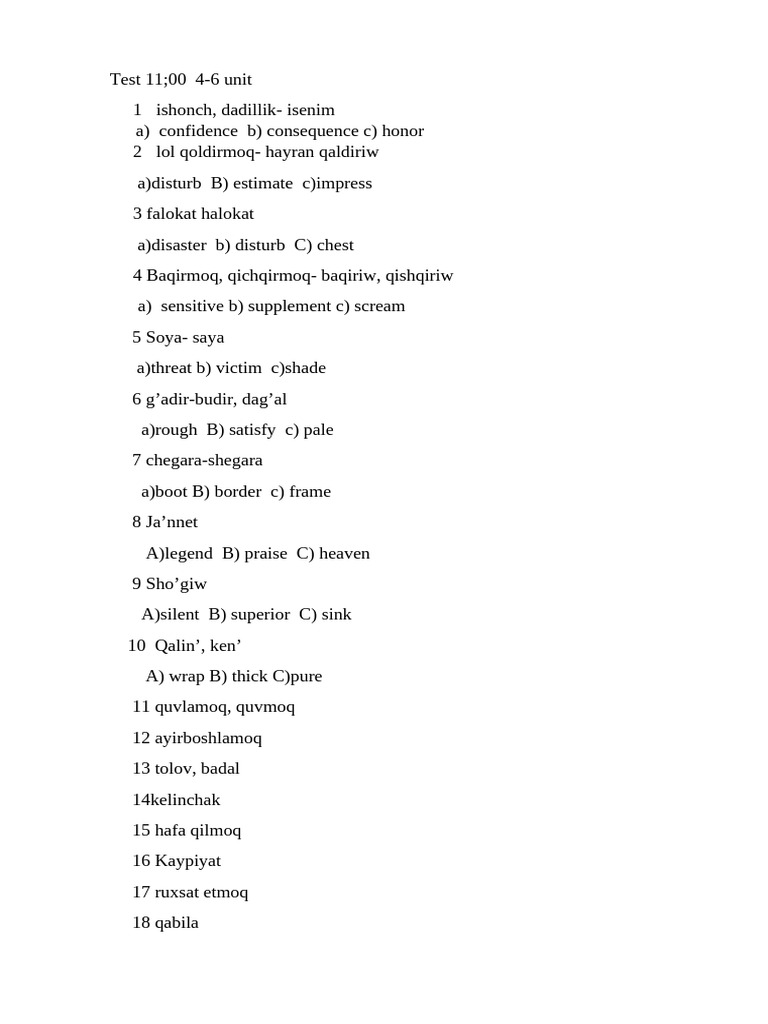 Test 11 | PDF
