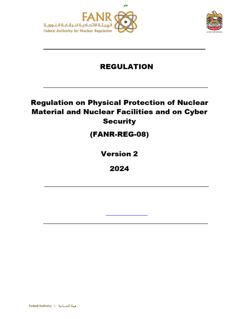 Nuclear Security Regulation FANR-REG-08 | PDF | Computer Security ...