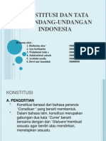Konstitusi Dan Tata Perundang-Undangan Indonesia