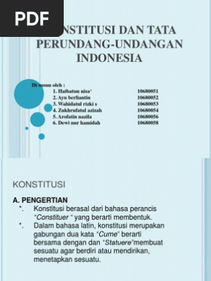 2 Konstitusi Dan Tata Perundang Undangan Indonesia