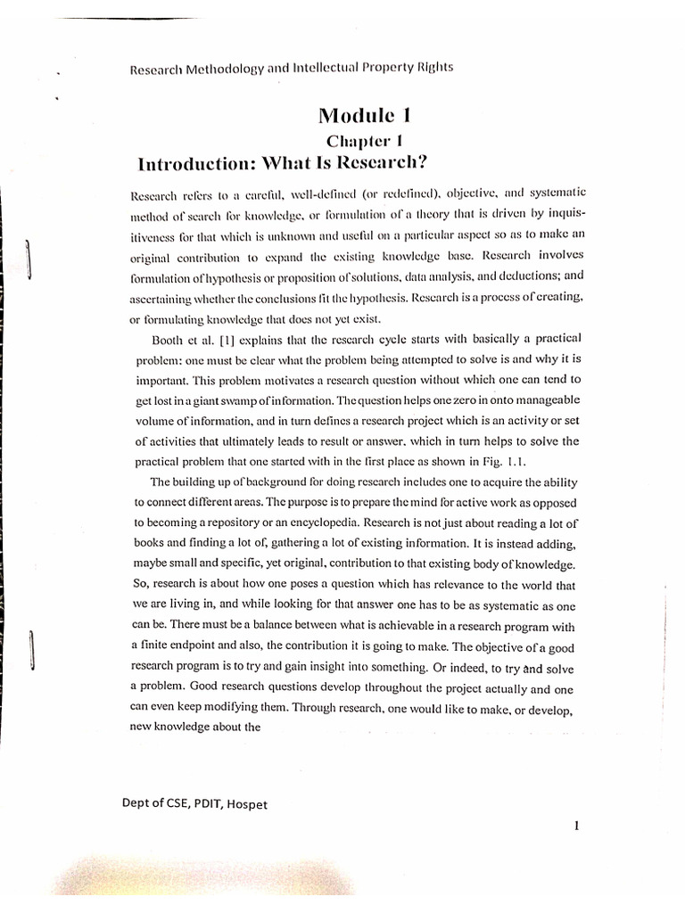 RM Module - 1 | PDF