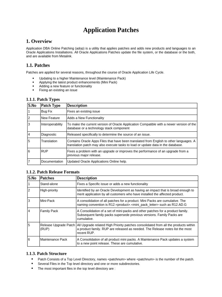 Oracle Application Patch Management Guide | PDF | Databases | Data ...