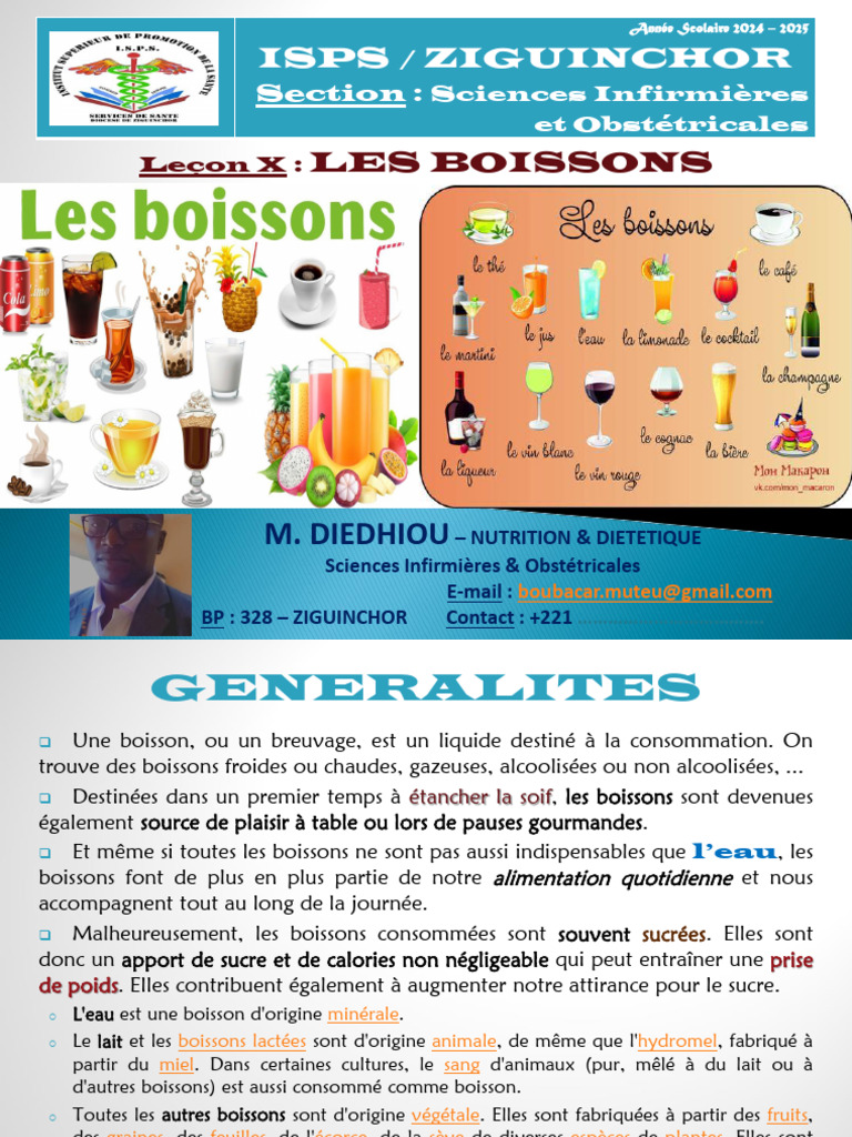 Types de boissons et leur classification | PDF | Fibre alimentaire ...