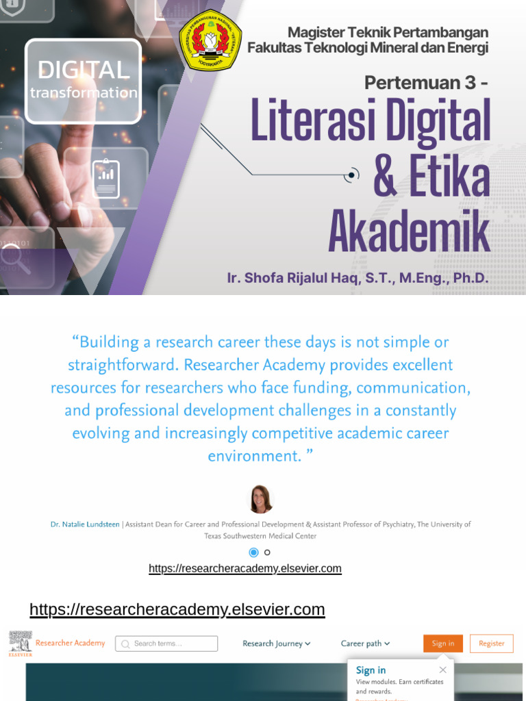 Literasi Digital Dan Etika Akademik - Pertemuan 3 Platform Publikasi | PDF