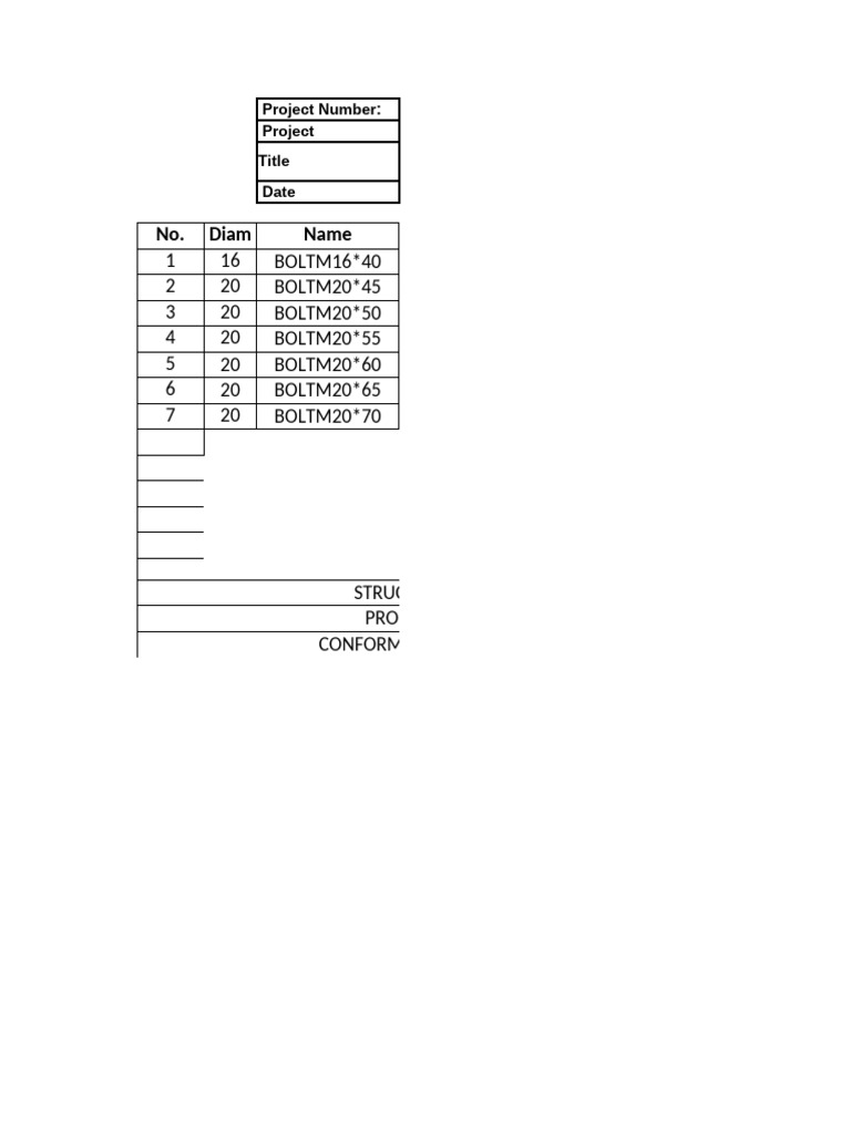 Compressor Shed Area Bolt List | PDF