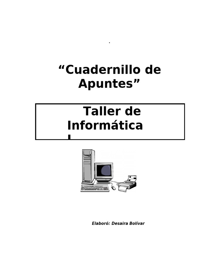 Cuadernillo Informatica I | PDF | Periférico | Hardware de la computadora