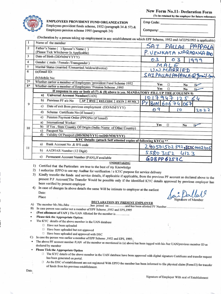 Form 11 Scanned | PDF
