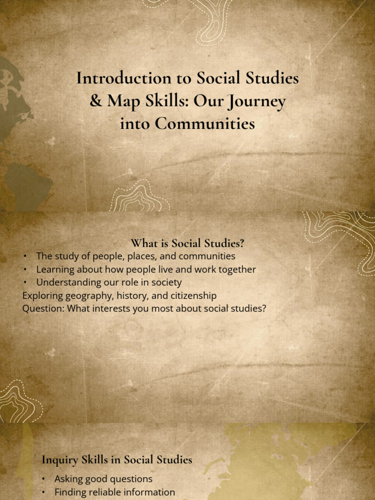 Introduction To Social Studies Map Skills Our Journey Into Communities ...