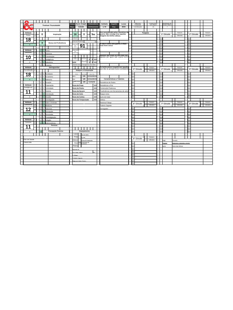 Fichas RPG | PDF