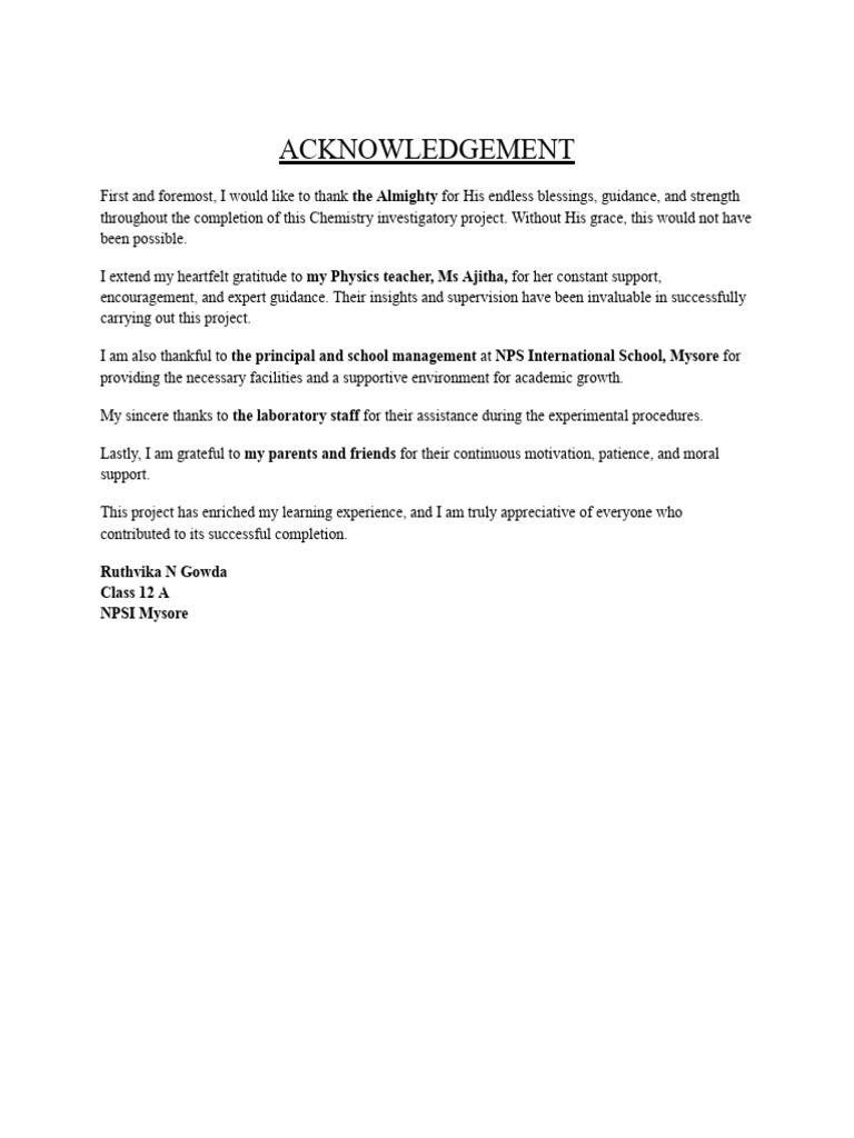 Acknowledgement | PDF