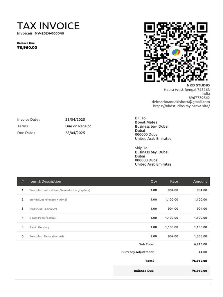 Tax Invoice | PDF | Rupee | Money