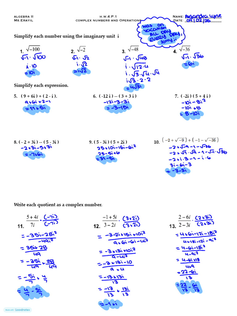 Complex Number Operations Simplified | PDF | Chess | Chess Theory