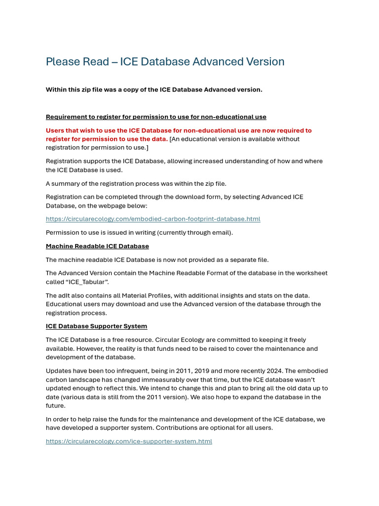 ICE Database Advanced Registration Info | PDF