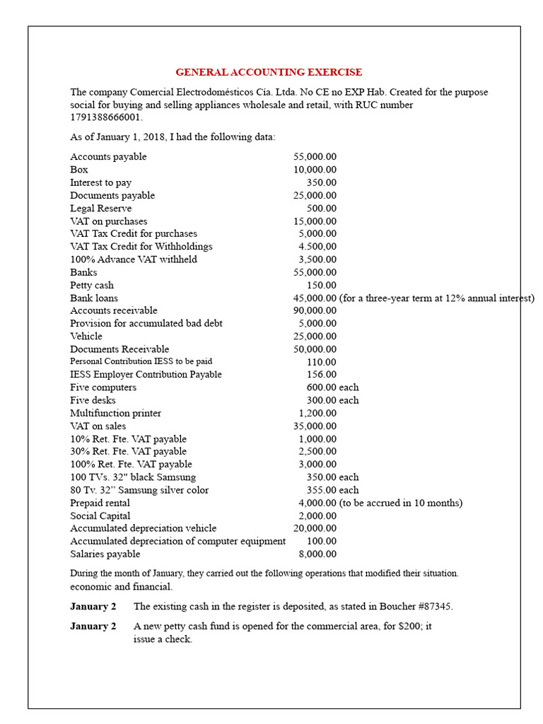 Accounting Exercise for Appliance Company | PDF | Banks | Interest
