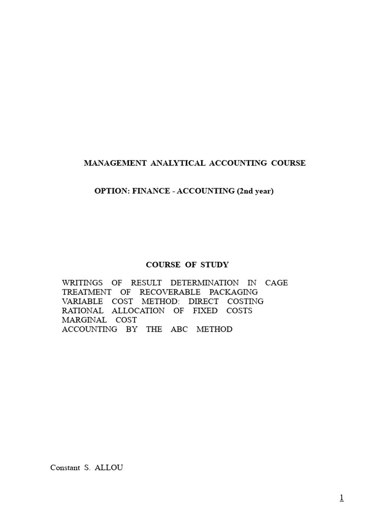 CAGE COURSE 2 | PDF | Marginal Cost | Business Economics