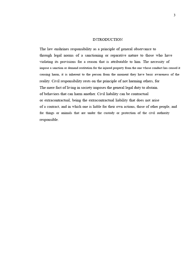 Extracontractual Civil Liability For One's Own Act | PDF | Legal ...