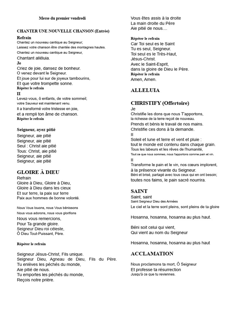 Chants de louange et prière chrétienne | PDF | Liturgie et culte chrétien