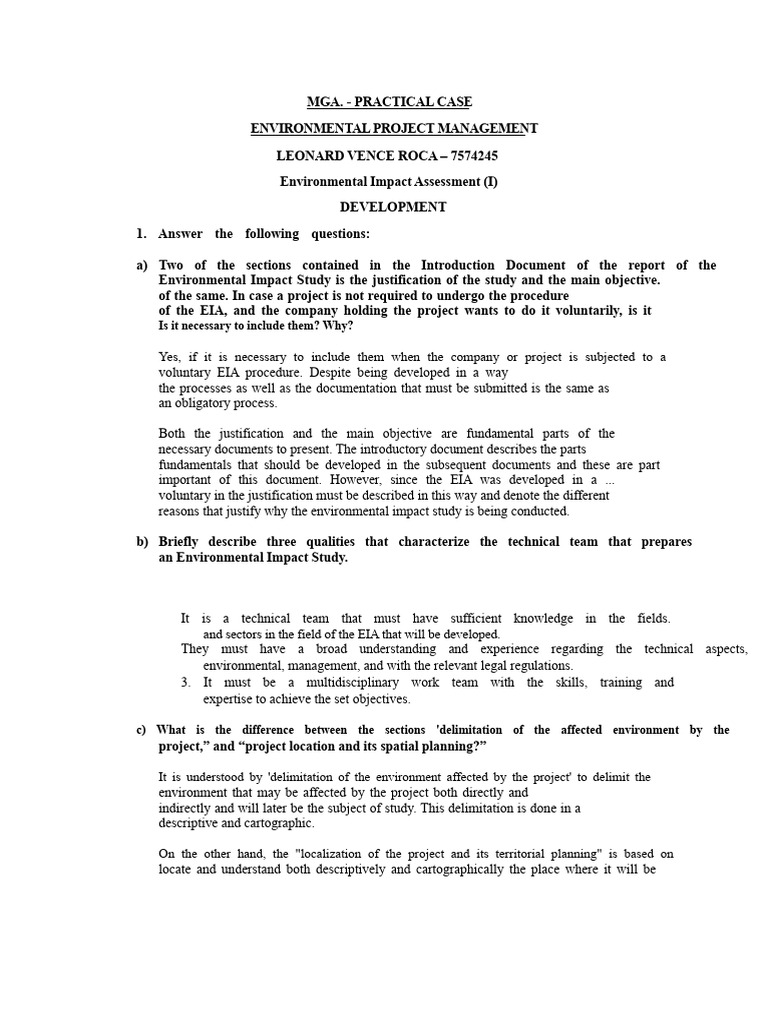 Environmental Impact Assessment Guide | PDF | Environmental Impact ...