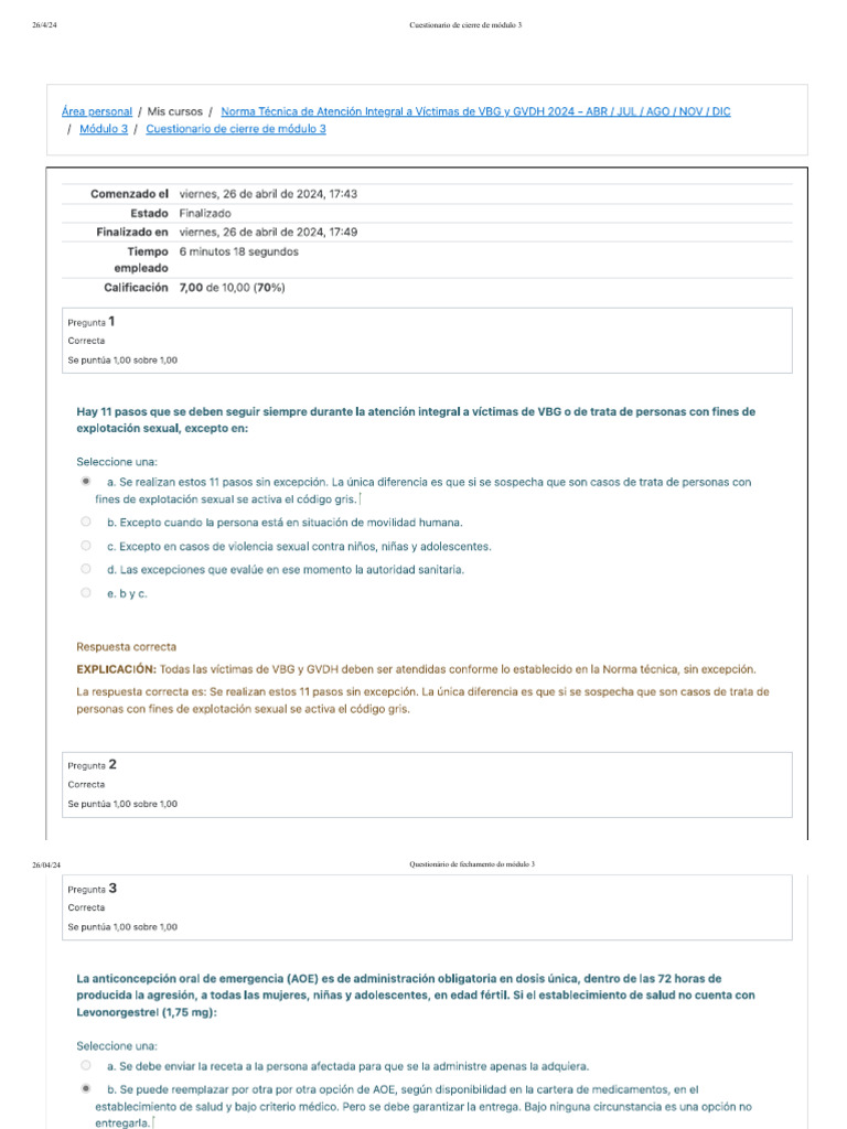 Questionário de Fechamento Módulo 3 | PDF